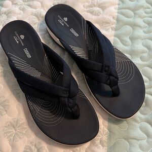 Clarks Dark Blue Cushioned Sandals